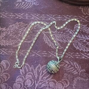 925 Sterling Silver Vintage Mexico Cannetille Floral & Boho Design Pendant